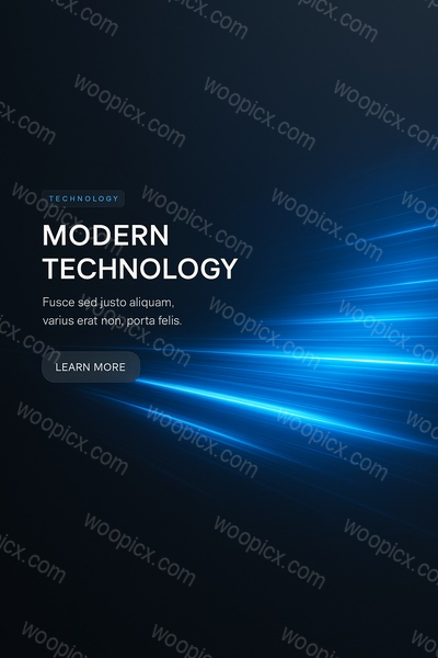 Modern Abstract Technology Background with Glowing Blue Light