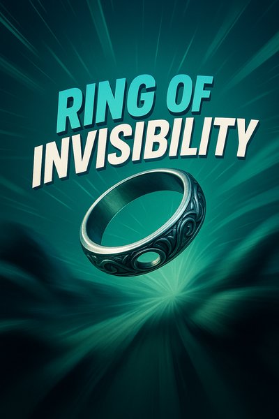 Dynamic Ring of Invisibility with Bold Typography