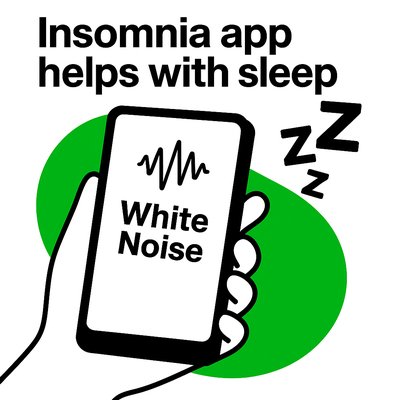 Illustration of Insomnia App Promoting Sleep Aid Features