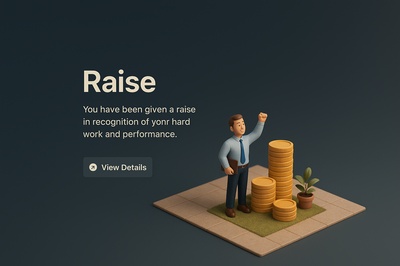 3D Scene Depicting a Raise in a Simple Style