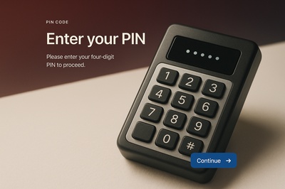 Stylish PIN Code Entry Interface Illustration
