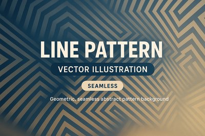 Geometric Seamless Line Pattern Background Illustration