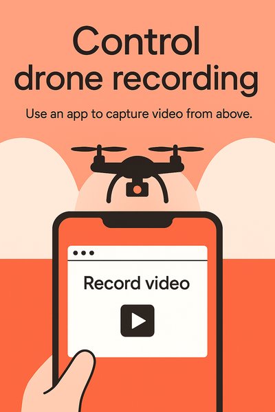 Drone Recording Control Illustration for App Promotion