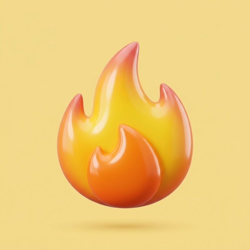 Dynamic flame in motion