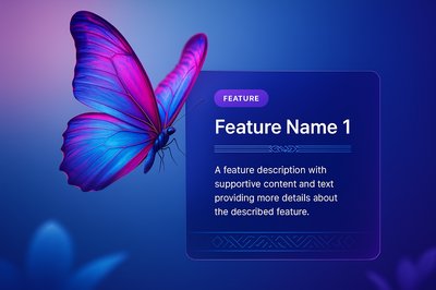 Vivid Pink and Blue Butterfly Graphic Resource for Web Design
