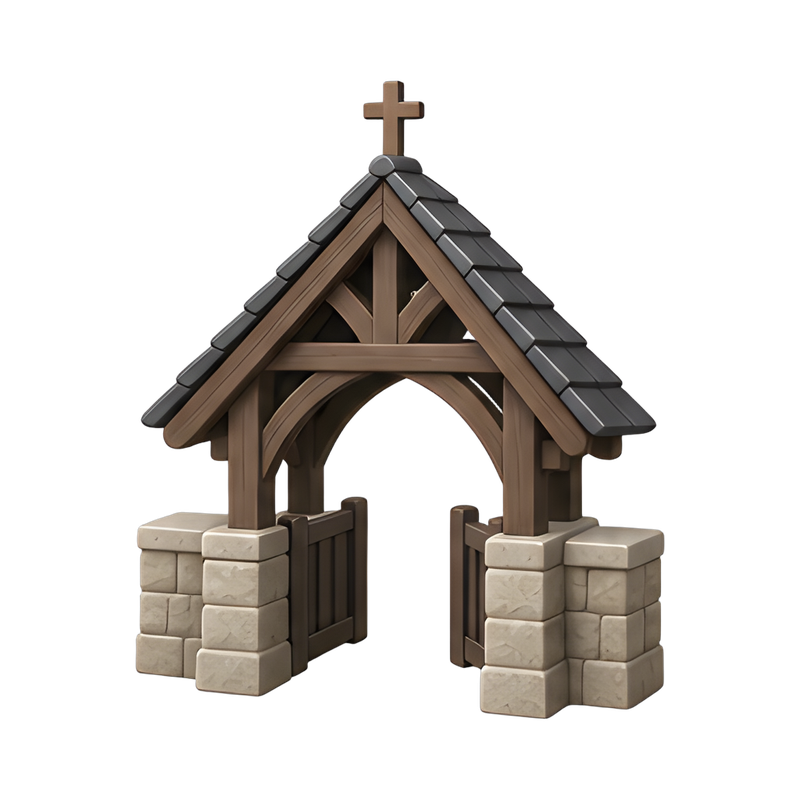 traditional church lych gate