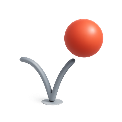 Stylized 3D Bounce Icon with Volumetric Effects