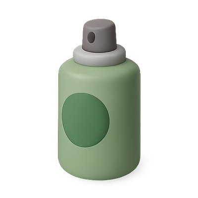 Stylized Green Spray Can with Minimalist Design
