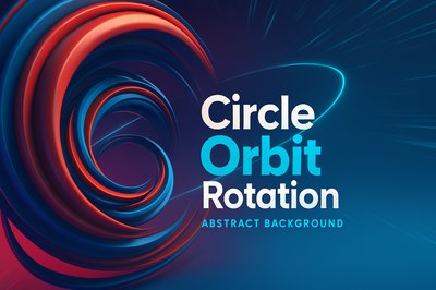 Dynamic Red and Blue Spiral with Abstract Background