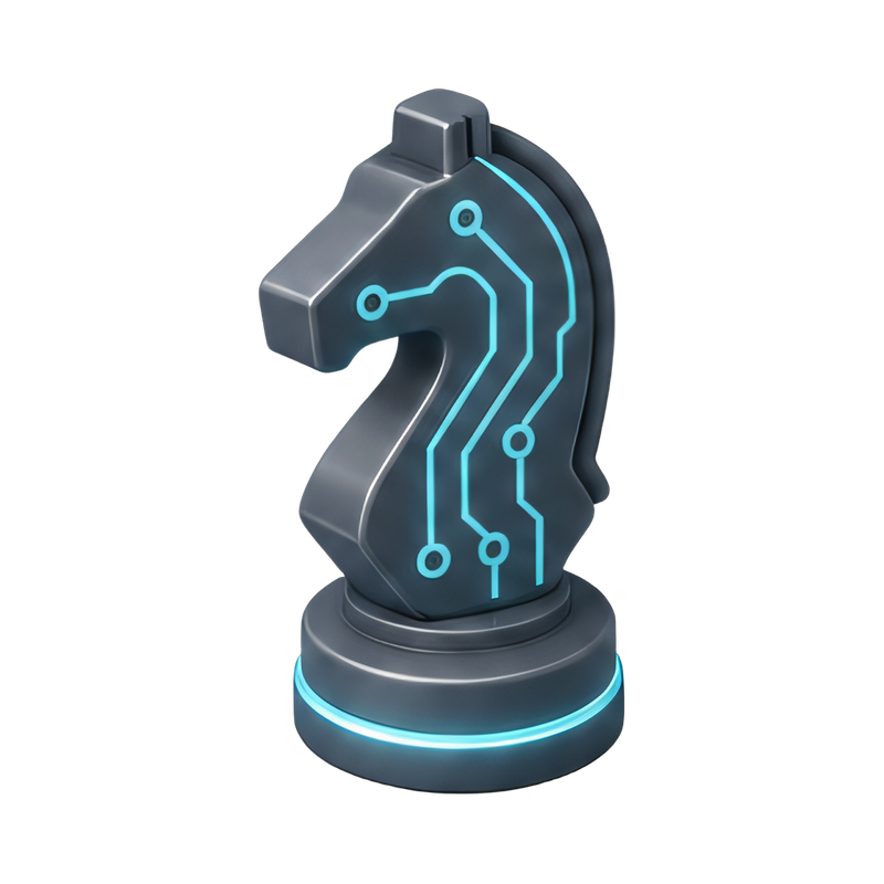 circuit board chess knight