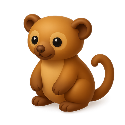 Cute Cartoon Animal Character Illustration