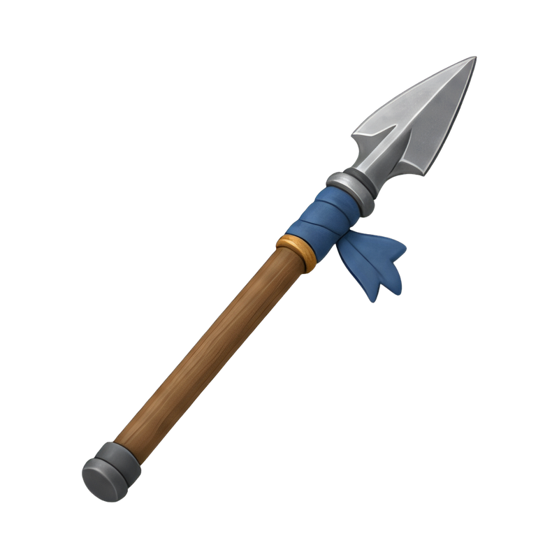 Spear with leaf-shaped blade