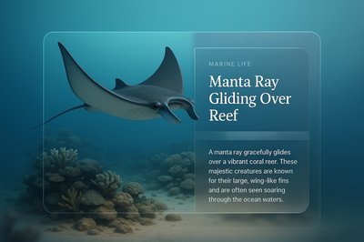 Manta Ray Gliding Over Vibrant Coral Reef