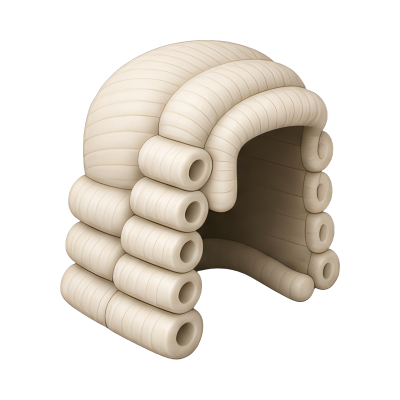 Classic white barrister wig