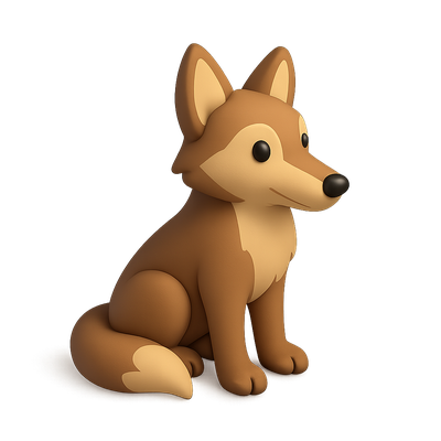Cute Cartoon Fox Character Illustration