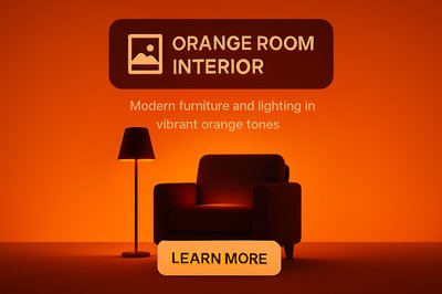 Modern Orange Room Interior Design Concept