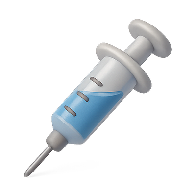 Illustration of a Medical Syringe with Liquid
