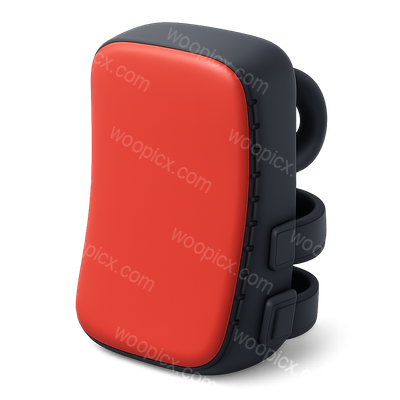 Stylish 3D Icon of a Modern Device with Red and Black Design