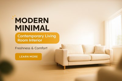 Modern Minimalist Living Room Design with Daylight