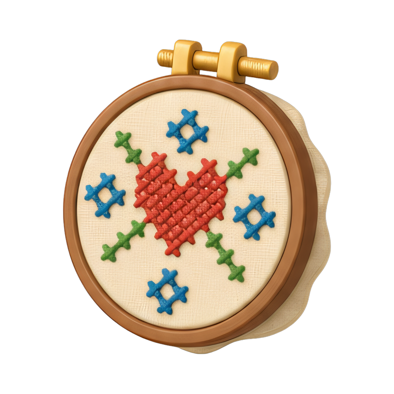 colorful cross-stitch sampler