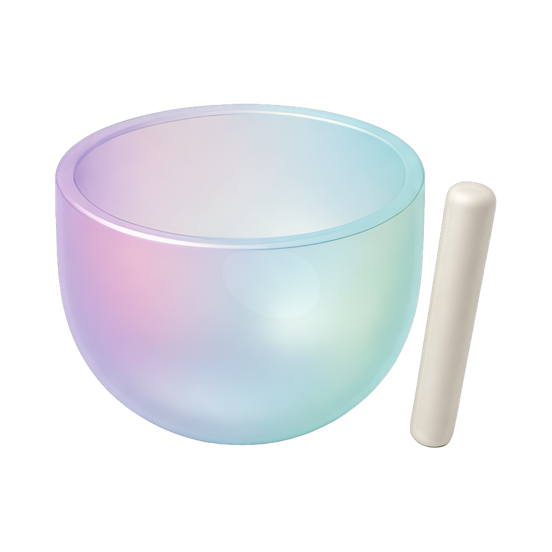 meditative crystal singing bowl