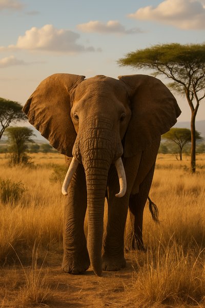 Majestic African Elephant in Natural Habitat