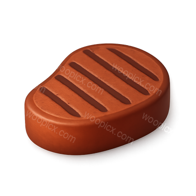 3D Icon of Grilled Meat with Isometric View