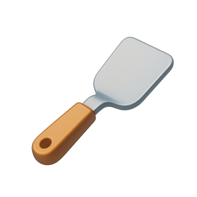 3D Flexible Spatula Icon in Isometric View