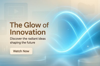 Futuristic Promotion Banner Highlighting Innovation