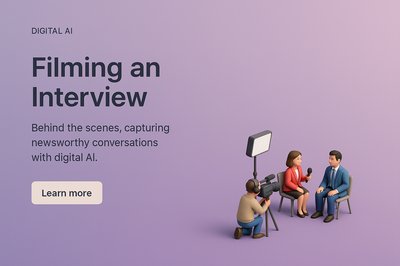 Behind the Scenes of a Digital AI Interview Filming
