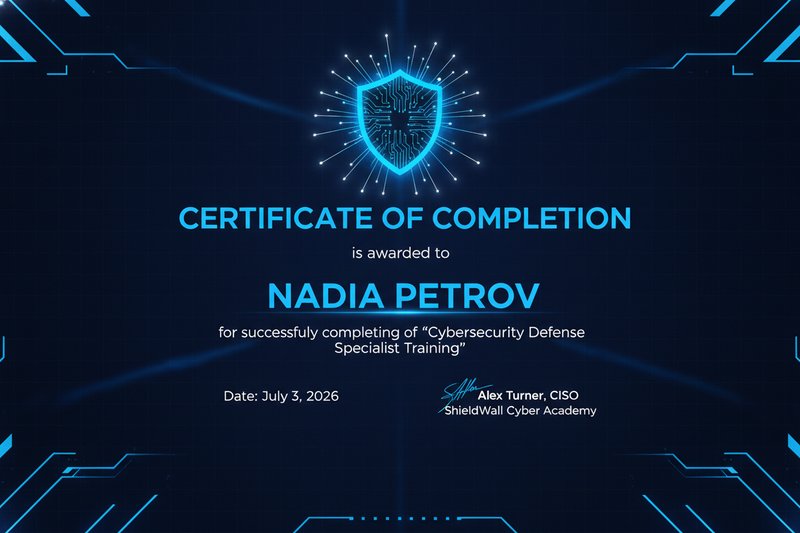 Cybersecurity Certificate of Completion