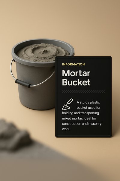 3D Mortar Bucket Design with Information Panel