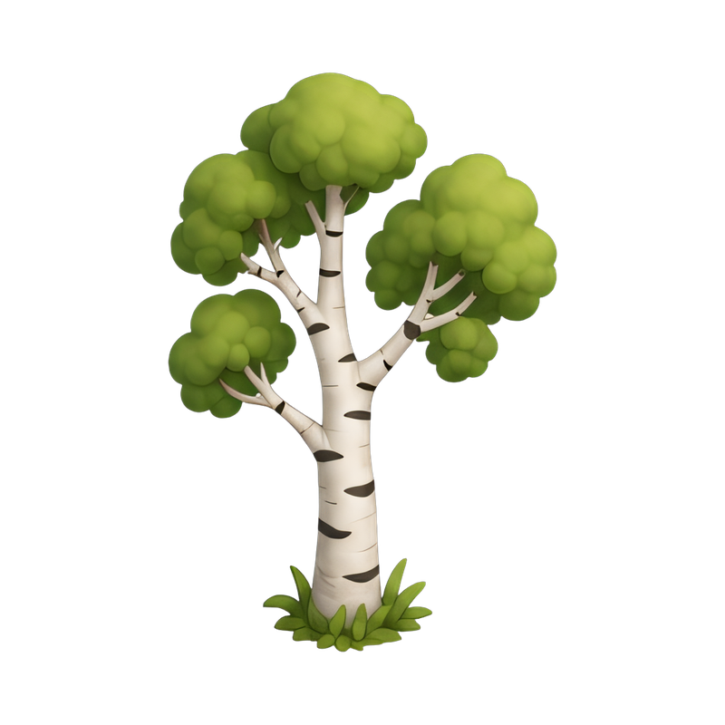 serene birch tree landscape