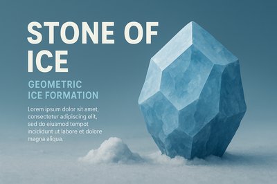 Geometric Ice Formation Stone of Ice