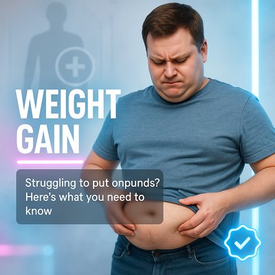 Health Awareness Image About Weight Gain Challenges