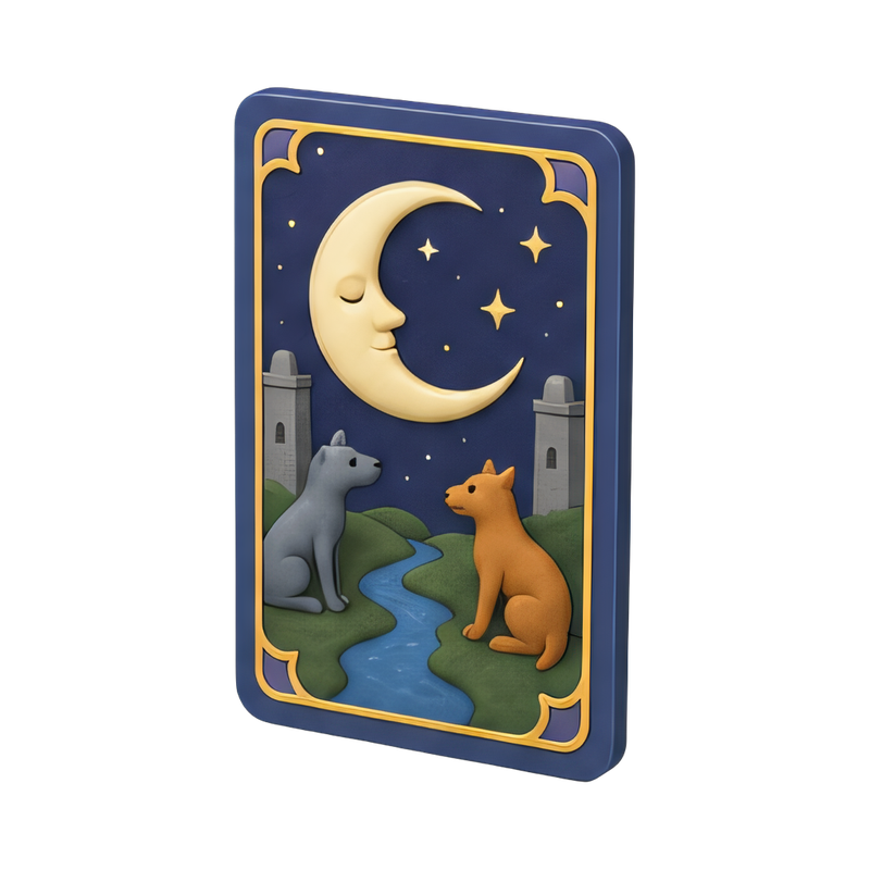mysterious tarot card design