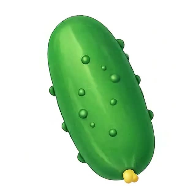 Animated Cucumbers with Bright Green Color and Unique Texture