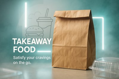 Takeaway Food Packaging with Modern Design Elements
