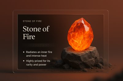 Stone of Fire: A 3D Illustration of Rare Gemstone