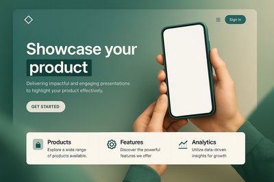 Engaging Product Presentation Landing Page Design