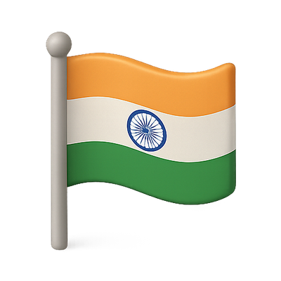 3D Representation of the Indian National Flag