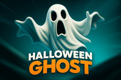 Dynamic Halloween Ghost Illustration in Action