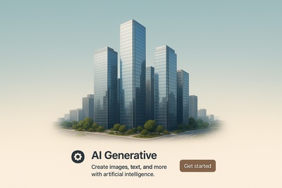 Modern Urban Landscape with Reflective Skyscrapers