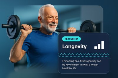 Senior Man Lifting Weights in Gym for Healthy Lifestyle