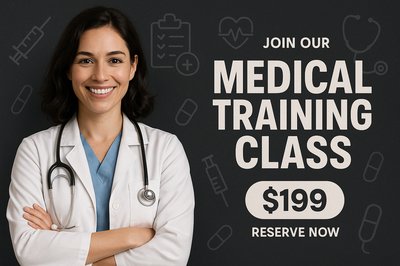 Confident Medical Professional Promoting Training Class