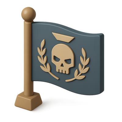 3D Protectorate Overseer Flag Icon Design