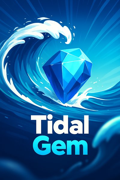 Dynamic Tidal Gem in Vivid Blue Waves