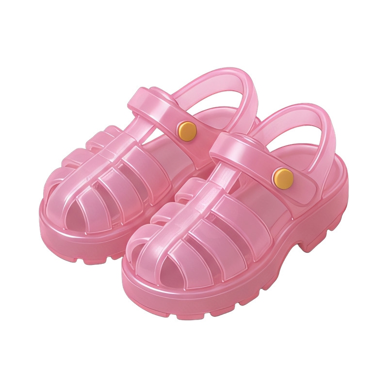 colorful bubble jelly sandals