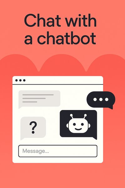 Engaging Chatbot Interaction Graphic for Digital Communication