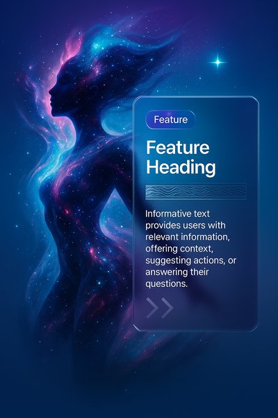 Galactic Goddess Silhouette with Informative Overlay